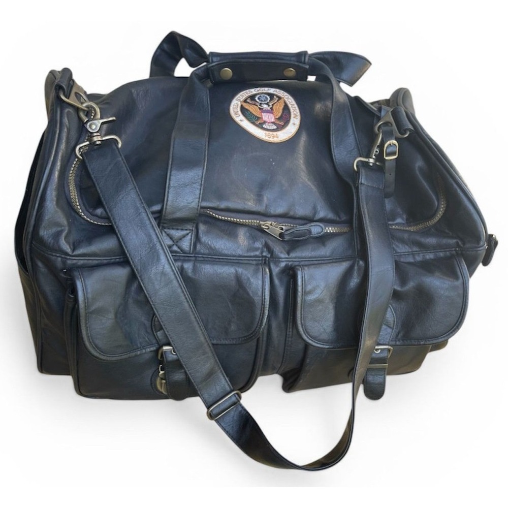 Vintage USGA Golf Huge Crossbody Duffle Bag United States Golf Association 1894